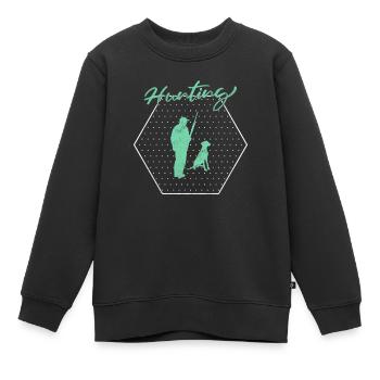 Jagen - Kinder Premium Organic Sweatshirt - Schwarz - Vorne - AI Model Kid Female (0cm)