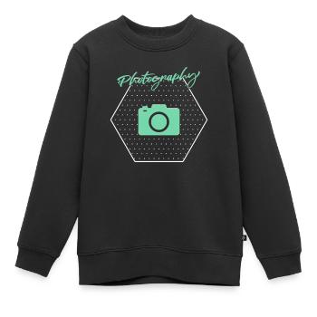 Fotografie - Kinder Premium Organic Sweatshirt - Schwarz - Vorne - AI Model Kid Female (0cm)