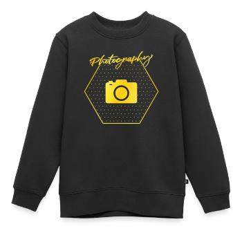 Fotografie - Kinder Premium Organic Sweatshirt - Schwarz - Vorne - AI Model Kid Female (0cm)
