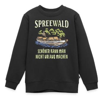 SPREEWALD URLAUB MACHEN - Kinder Premium Organic Sweatshirt - Schwarz - Vorne - AI Model Kid Female (0cm)