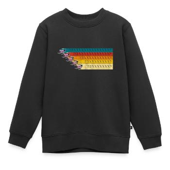Schneemobil Vintage Color Braap Parade - Kinder Premium Organic Sweatshirt - Schwarz - Vorne - AI Model Kid Female (0cm)