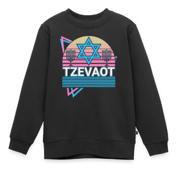 Tzevaot Hebräische Mythologie Retro Jüdischer Jude - Kinder Premium Organic Sweatshirt - Schwarz - Vorne - AI Model Kid Female (0cm)
