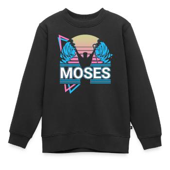 Moses Jüdischer Prophet Christliches Christentum R - Kinder Premium Organic Sweatshirt - Schwarz - Vorne - AI Model Kid Female (0cm)