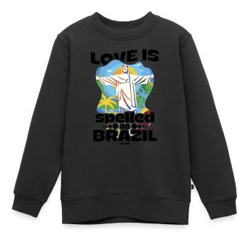 Brésil Rio de Janeiro Amérique du Sud Cadeau - Sweat Premium enfant bio - noir - Devant - AI Model Kid Female (0cm)