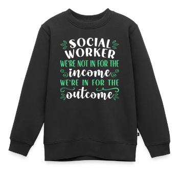 School Social Work Month Social - Kinder Premium Organic Sweatshirt - Schwarz - Vorne - AI Model Kid Female (0cm)