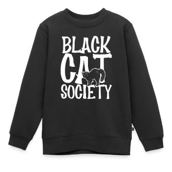 Gesellschaft Der Schwarzen Katzen - Kinder Premium Organic Sweatshirt - Schwarz - Vorne - AI Model Kid Female (0cm)