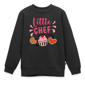 Boulangerie Baker Boulangerie Boulangerie Gâteau de confiserie - Sweat Premium enfant bio - noir - Devant - AI Model Kid Female (0cm)