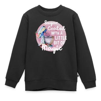 Boulangerie Baker Boulangerie Boulangerie Gâteau de confiserie - Sweat Premium enfant bio - noir - Devant - AI Model Kid Female (0cm)