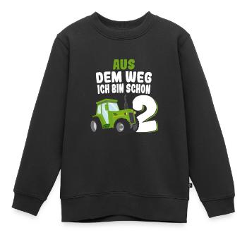 Lustige Bauernhof Traktor Geburtstag Geschenkideen - Kinder Premium Organic Sweatshirt - Schwarz - Vorne - AI Model Kid Female (0cm)