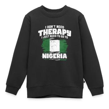 Nigéria - Sweat Premium enfant bio - noir - Devant - AI Model Kid Female (0cm)