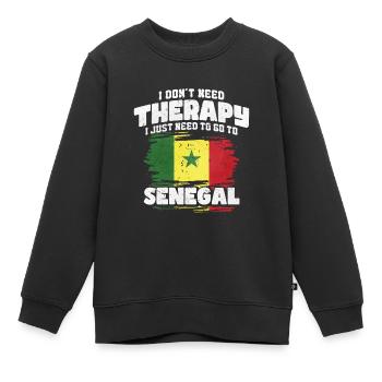 Sénégal - Sweat Premium enfant bio - noir - Devant - AI Model Kid Female (0cm)