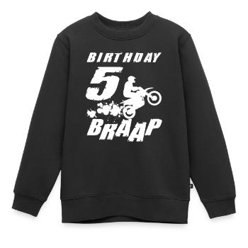 Six 5yr 5th Motocross Birthday Boy 5 Years Old - Kinder Premium Organic Sweatshirt - Schwarz - Vorne - AI Model Kid Female (0cm)