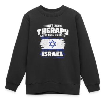 Israel - Kinder Premium Organic Sweatshirt - Schwarz - Vorne - AI Model Kid Female (0cm)