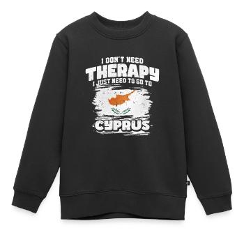 Zypern - Kinder Premium Organic Sweatshirt - Schwarz - Vorne - AI Model Kid Female (0cm)