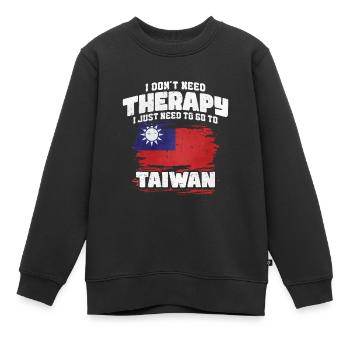 Taiwan - Kinder Premium Organic Sweatshirt - Schwarz - Vorne - AI Model Kid Female (0cm)