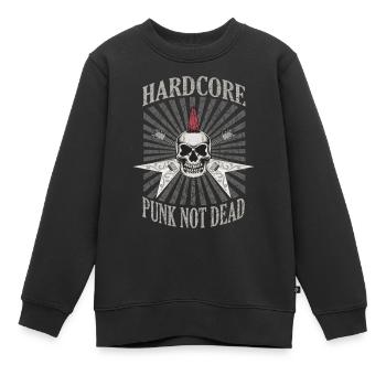Totenkopf Tot Skelett - Kinder Premium Organic Sweatshirt - Schwarz - Vorne - AI Model Kid Female (0cm)