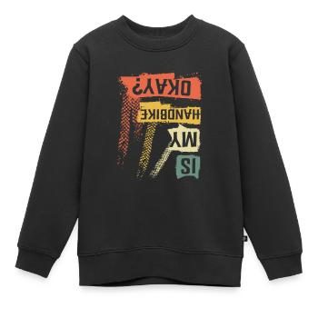 Is My Handbike Okey Rollstuhl Fahrrad - Kinder Premium Organic Sweatshirt - Schwarz - Vorne - AI Model Kid Female (0cm)