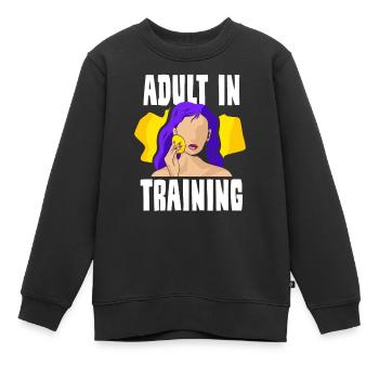 Erwachsener In Ausbildung Erwachsen Geburtstag - Kinder Premium Organic Sweatshirt - Schwarz - Vorne - AI Model Kid Female (0cm)