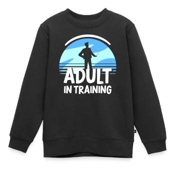 Erwachsener In Ausbildung Geburtstag Erwachsen - Kinder Premium Organic Sweatshirt - Schwarz - Vorne - AI Model Kid Female (0cm)