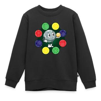 Kugelspiel Petanque für einen Petanque Spieler - Kinder Premium Organic Sweatshirt - Schwarz - Vorne - AI Model Kid Female (0cm)