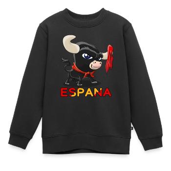 Süßer Stier Stierkampf Espana - Kinder Premium Organic Sweatshirt - Schwarz - Vorne - AI Model Kid Female (0cm)