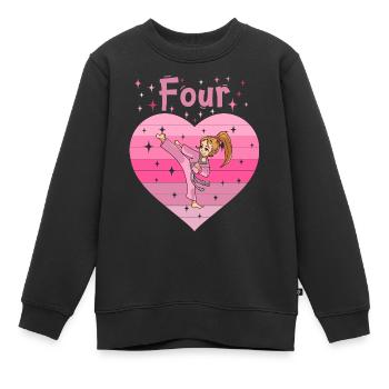 4. Geburtstag Tochter Mädchen Kampfsport Judo - Kinder Premium Organic Sweatshirt - Schwarz - Vorne - AI Model Kid Female (0cm)