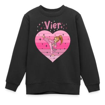 4. Geburtstag Tochter Mädchen Kampfsport Judo - Kinder Premium Organic Sweatshirt - Schwarz - Vorne - AI Model Kid Female (0cm)