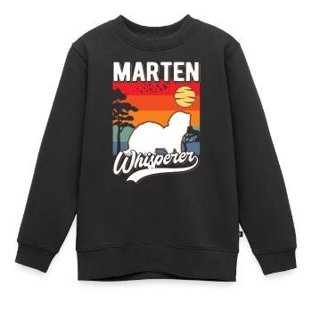 Marder Flüsterer Baummarder - Kinder Premium Organic Sweatshirt - Schwarz - Vorne - AI Model Kid Female (0cm)