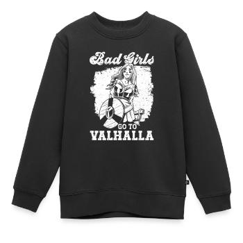 Nordische Mythologie Walhalla Wikinger Gott Frauen - Kinder Premium Organic Sweatshirt - Schwarz - Vorne - AI Model Kid Female (0cm)