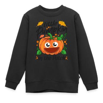 Little Pumpkin In The Patch Halloween - Kids Premium Organic Sweatshirt - black - Front - AI Model Kid Female (0cm)