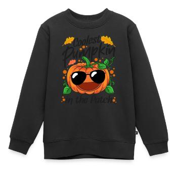 Coolest Pumpkin In The Patch Halloween - Kids Premium Organic Sweatshirt - black - Front - AI Model Kid Female (0cm)