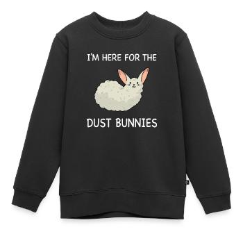 Nettoyeur Souris laineuses Nettoyeur de poussière - Sweat Premium enfant bio - noir - Devant - AI Model Kid Female (0cm)