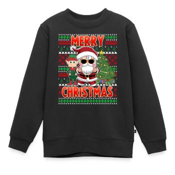 Frohe Weihnachten Korean Pop Idol Weihnachten - Kinder Premium Organic Sweatshirt - Schwarz - Vorne - AI Model Kid Female (0cm)