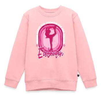 Eislaufen - Kinder Premium Organic Sweatshirt - Rosa - Vorne - AI Model Kid Female (0cm)