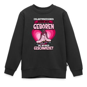 Eislaufen - Kinder Premium Organic Sweatshirt - Schwarz - Vorne - AI Model Kid Female (0cm)