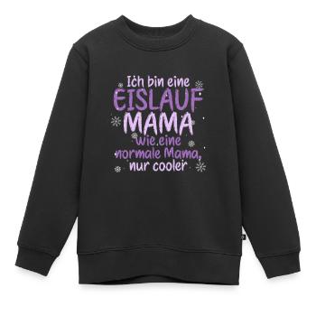 Eislaufen - Kinder Premium Organic Sweatshirt - Schwarz - Vorne - AI Model Kid Female (0cm)