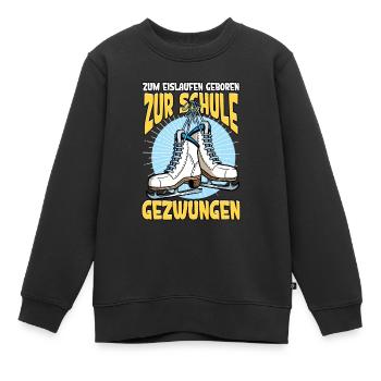 Eislaufen - Kinder Premium Organic Sweatshirt - Schwarz - Vorne - AI Model Kid Female (0cm)