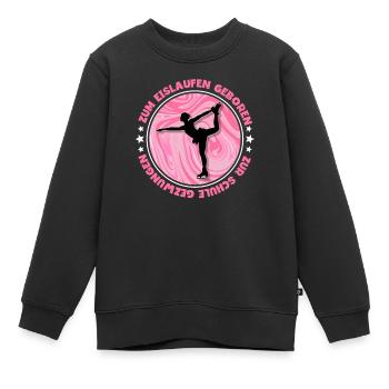 Eislaufen - Kinder Premium Organic Sweatshirt - Schwarz - Vorne - AI Model Kid Female (0cm)