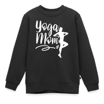 Yoga Mama Mami Hobby Mère - Sweat Premium enfant bio - noir - Devant - AI Model Kid Female (0cm)