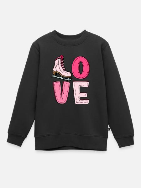 Eislaufen - Kinder Premium Organic Sweatshirt - Schwarz