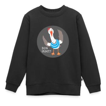 Dein Ernst? - Kinder Premium Organic Sweatshirt - Schwarz - Vorne - AI Model Kid Female (0cm)