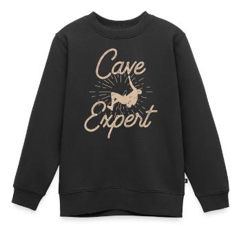 Höhlenforscher Höhle Caving Cave Höhlenwandern - Kinder Premium Organic Sweatshirt - Schwarz - Vorne - AI Model Kid Female (0cm)