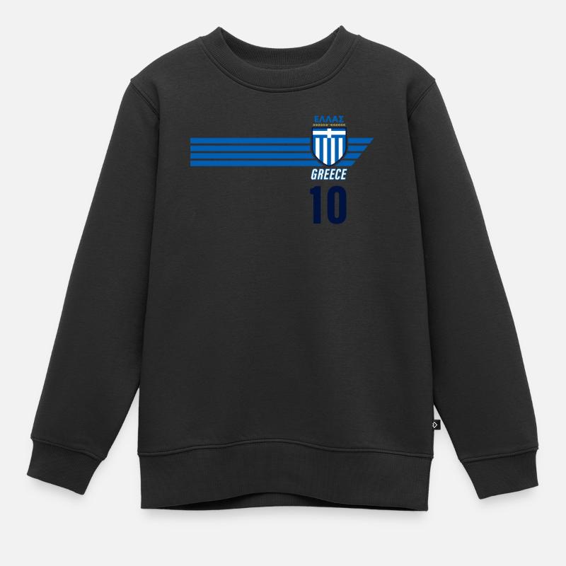 Grèce Hellas Grèce Football grec - Sweat Premium enfant bio - noir