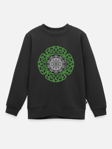 Irlande celtique Viking Celtic Knot Pattern Tree - Sweat Premium enfant bio - noir