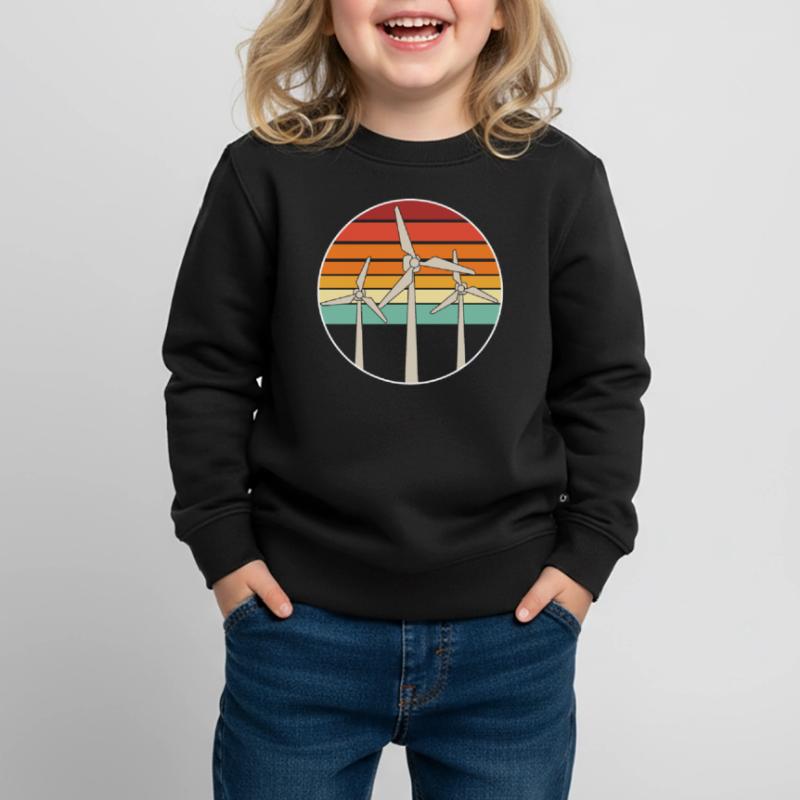 Énergie éolienne Éolienne Éolienne Éolienne Éolienne renouvelable Sweat Premium enfant bio
