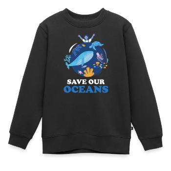 Tag der Erde Earthday Umweltschutz Umwelt Natur - Kinder Premium Organic Sweatshirt - Schwarz - Vorne - AI Model Kid Female (0cm)