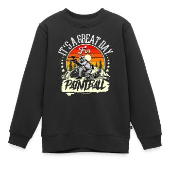 Paintball - Kinder Premium Organic Sweatshirt - Schwarz - Vorne - AI Model Kid Female (0cm)