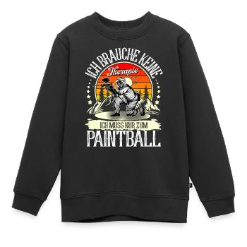 Paintball - Kinder Premium Organic Sweatshirt - Schwarz - Vorne - AI Model Kid Female (0cm)