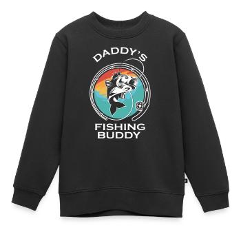 Fischer Fischen Angeln Angel Angler Fische Fisch - Kinder Premium Organic Sweatshirt - Schwarz - Vorne - AI Model Kid Female (0cm)
