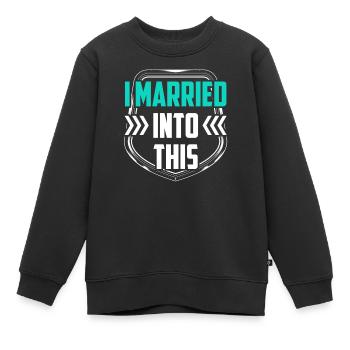 Ich Habe In Diese Familie Eingeheiratet Treffen - Kinder Premium Organic Sweatshirt - Schwarz - Vorne - AI Model Kid Female (0cm)